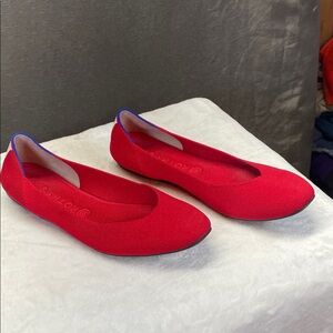 Rothy's Scarlet and Cobalt Flats